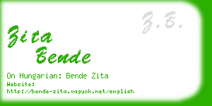 zita bende business card